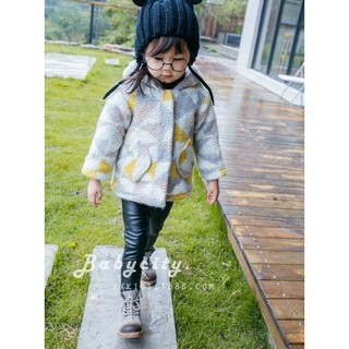 Áo khoác bé gái chất dạ lót lông cừu hàng xuất dư