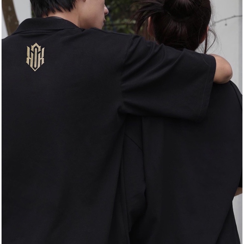 Áo Polo 1st Anniversary thêu logo / Form oversize tay lỡ