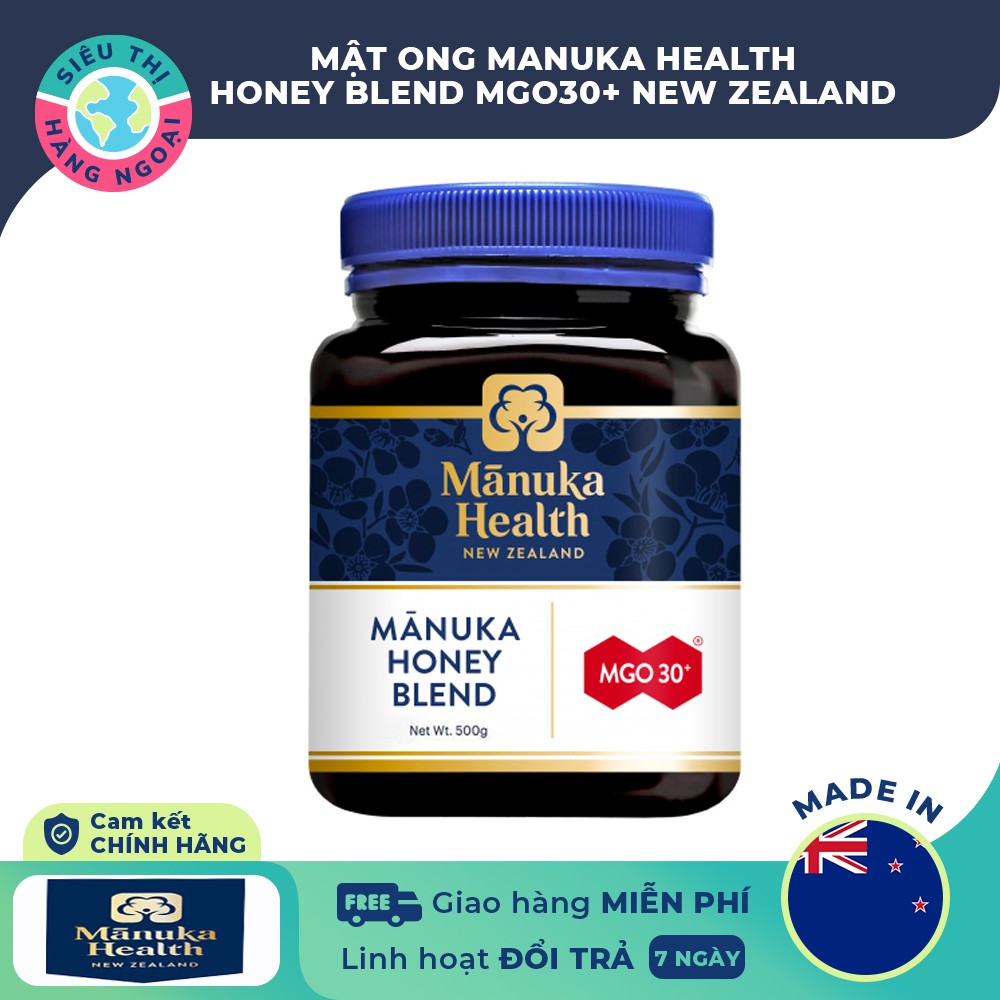 Mật ong Manuka - Honey Manuka Health MGO 30+ New Zealand Hộp 500g