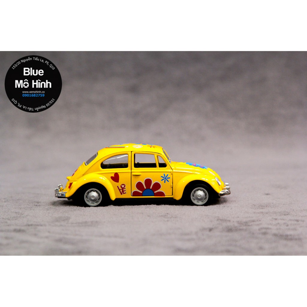Blue mô hình | Xe Mô Hình Volkswagen Beetle họa tiết Hoa Tỷ Lệ 1:36