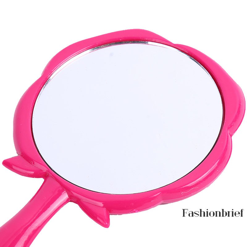Gương trang điểm tròn cầm tay họa tiết hoa hồng kiểu dáng cổ điển cho nữ