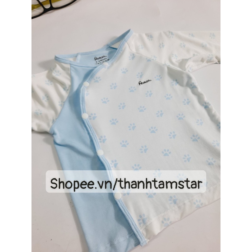 💥10 mẫu 💥Bộ sơ sinh cài lệch Avaler sợi tre size 0/3,3/6m