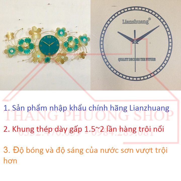 [Mẫu Mới] Đồng Hồ Treo Tường Trang Trí Hoa Lá Mùa Xuân TP-041 ( Hàng Loại 1 )