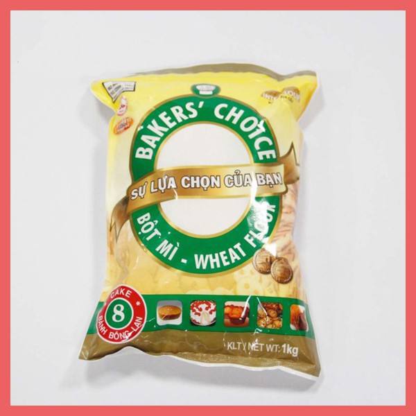 [Siêu rẻ]  1kg Bột Baker's Choice Số 8 ( Bột Mì Làm Bánh Bông Lan )