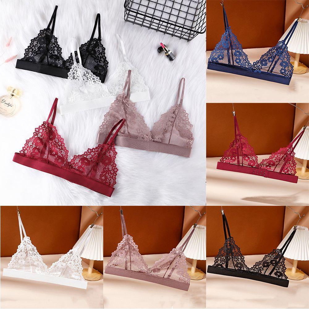 Áo Ngực Bralette Mỏng Thoáng Khí Màu Sắc Đơn Giản Quyến Rũ Cho Nữ