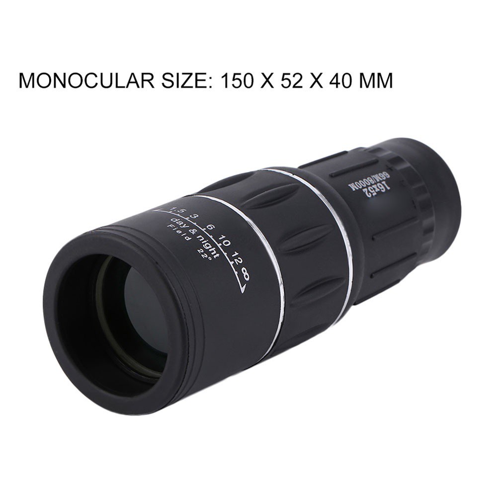 MALCOLM Outdoor Sports Dual Black Focus Monocular Telescope Scope 66/8000M Zoom Lens 16X52 Optic/Multicolor