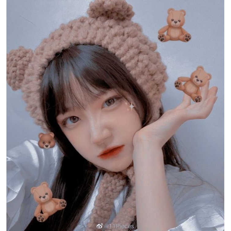 Mũ len tai mèo/tai gấu chinh chắn