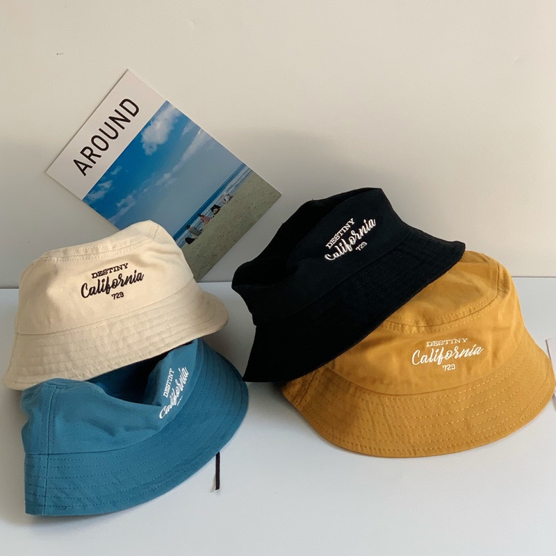 Mũ tai bèo chống nắng thêu chữ đơn giản mới cho bé