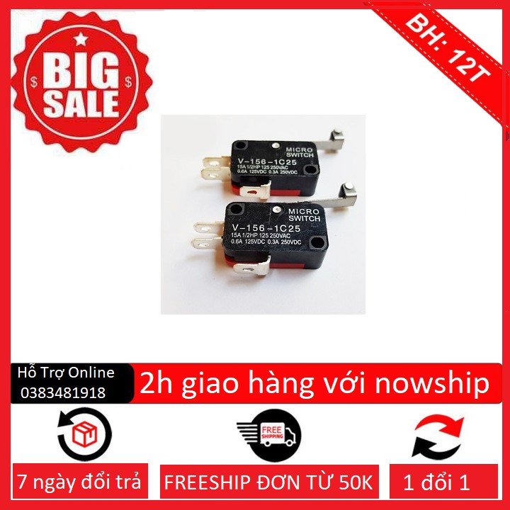 Công tắc hành trình OMRON V-156 15A- Linhkiendientubk