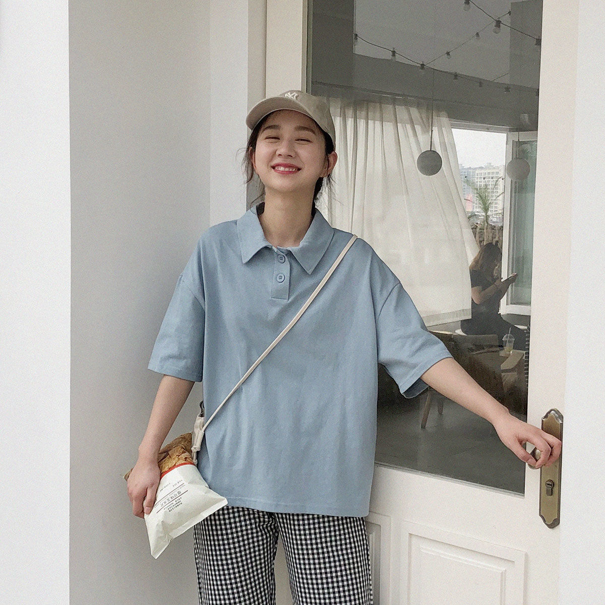 ❤️❤️Áo Thun Nữ Ngắn Tay Cổ Bẻ Thời Trang Hàn 2021 | BigBuy360 - bigbuy360.vn