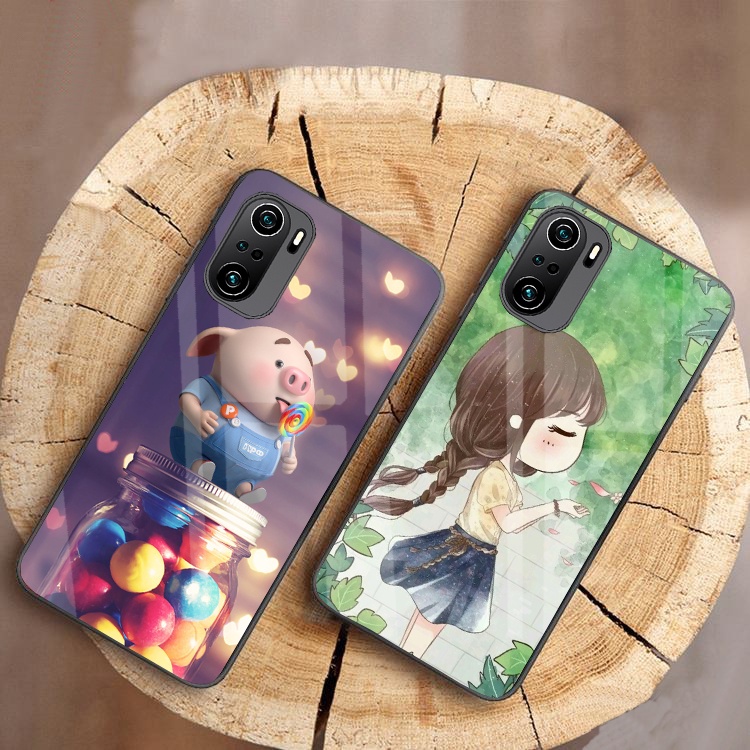 Ốp Lưng Xiaomi Poco F3 / Redmi K40 / K40 Pro, K40 Gaming mặt kính cường lực cao cấp