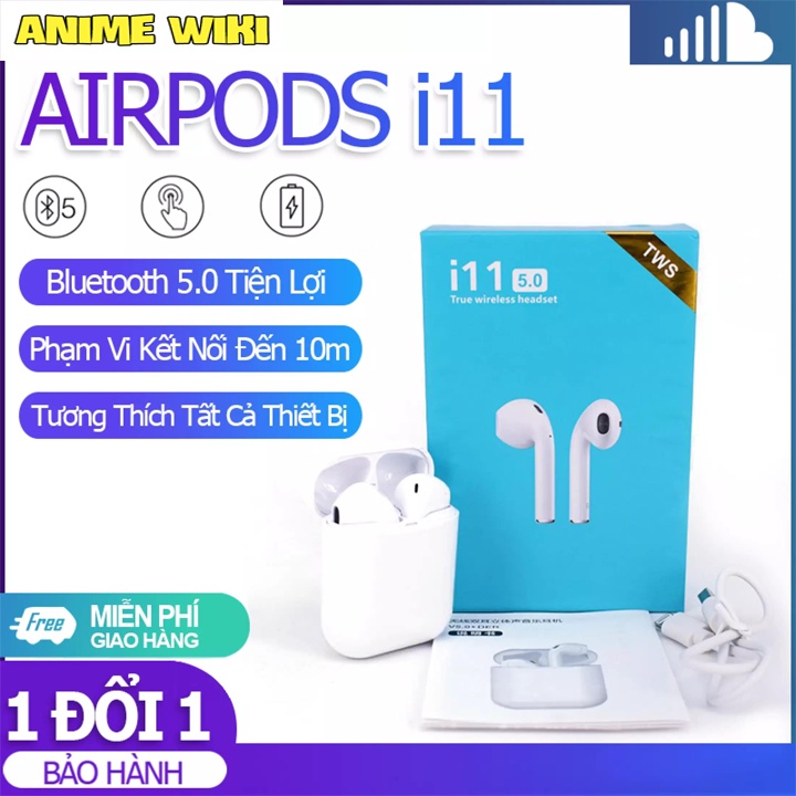 Tai nghe Không Dây Bluetooth I11 Âm Thanh Đỉnh Cao - Bảo Hành Đổi Mới 6 Tháng Công Nghệ Bluetooth 5.0 Mới Nhất