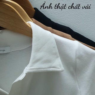 Áo croptop trụ POLO chất thun TC (a4)