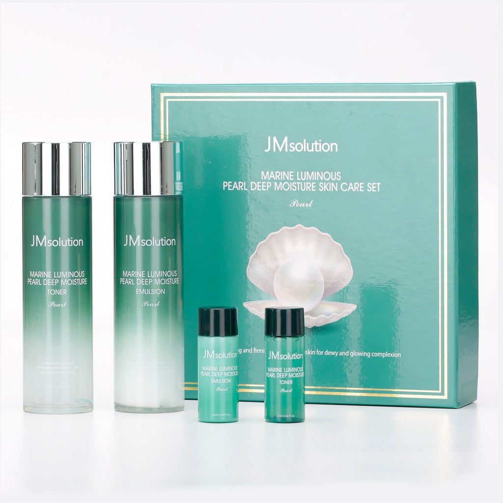 Bộ dưỡng da JM_Solution_Marine_Luminous_Pearl_Deep_Moisture_Skin_Care Set gồm 4 món
