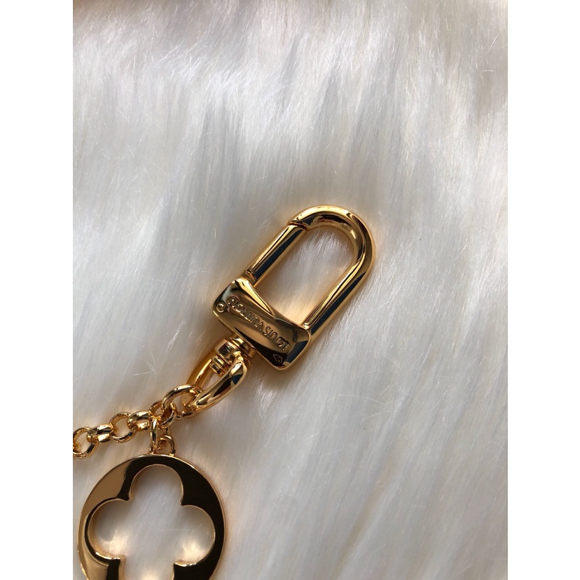 Móc khóa phối năm mặt bông hoa 2021 bằng đồng phong cách retro cho túi