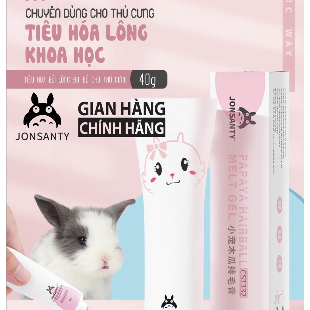 Gell dinh dưỡng cho thỏ bổ sung vitamin khoáng chất thương hiệu JONSANTY giải quyết vấn đề búi lông cst332