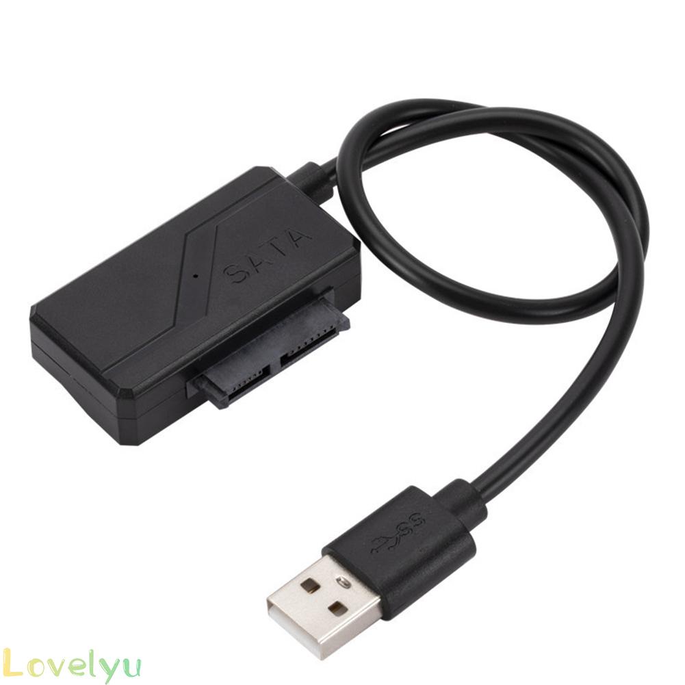 &lt;READY STOCK&gt;35cm USB Adapter PC 6P + 7P CD DVD ROM SATA to USB 2.0 converter cable adapter100% brand new！