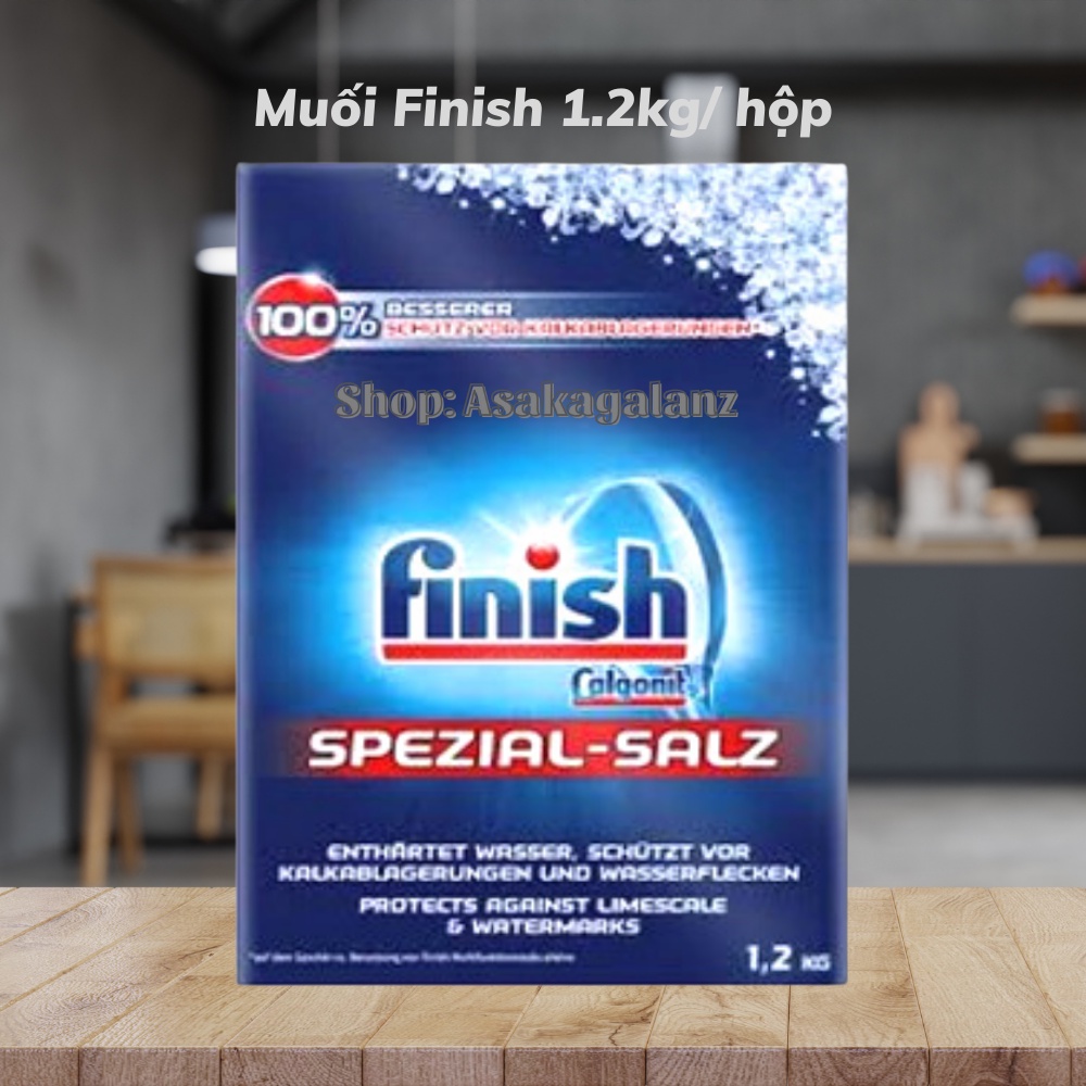 Muối rửa bát Finish 1.2 kg/ hộp - Hàng chính hãng
