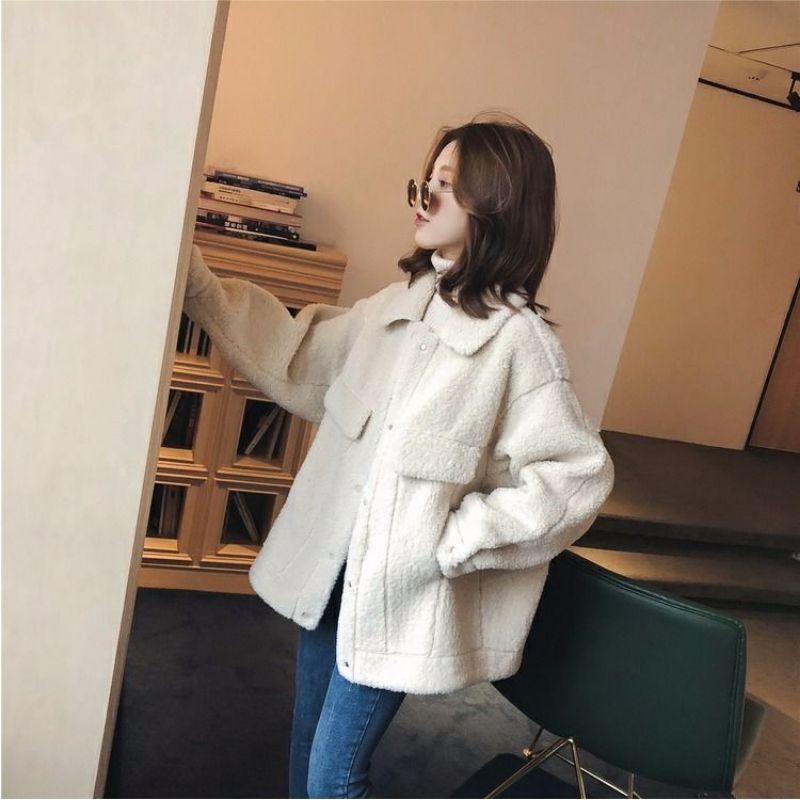 Áo khoác lông cừu hàn tuyển new 90% form 40_60kg