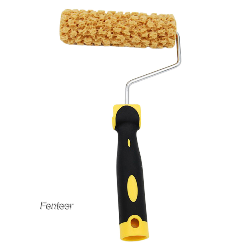 [FENTEER]Wall Paint Roller Foam Sponge Rollers Decorators Brush with Plastic Handle