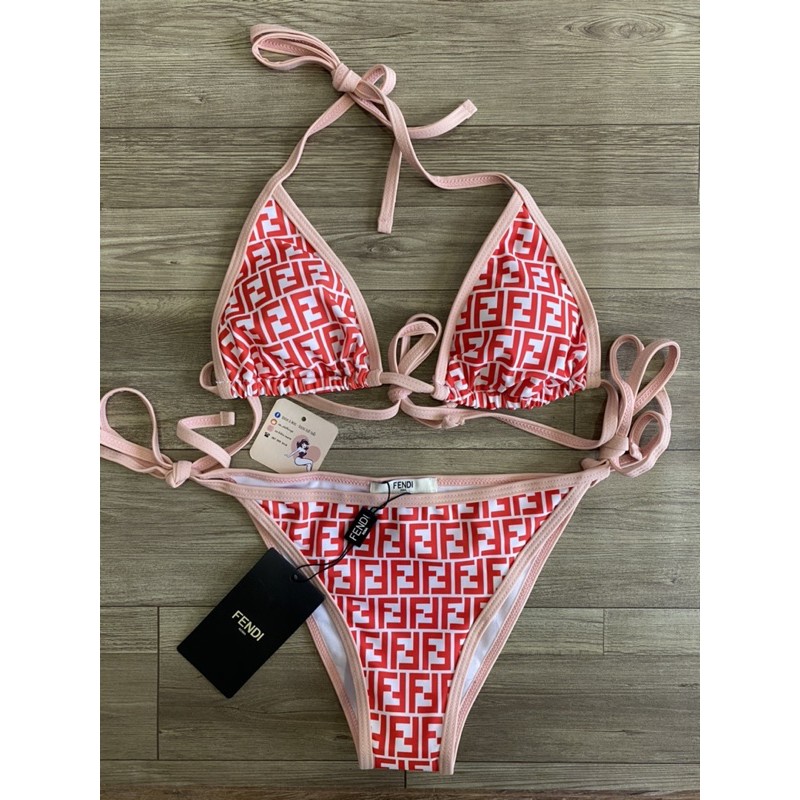 [BKN1011] &lt;BRAND&gt; SET BIKINI FD ĐỎ VIỀN NUDE