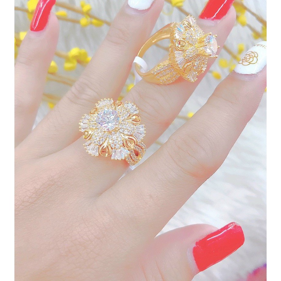 Nhẫn Nữ Mạ Vàng 18K Mẫu 040RR090321 - Mang đi chơi, đi tiệc rất đẹp