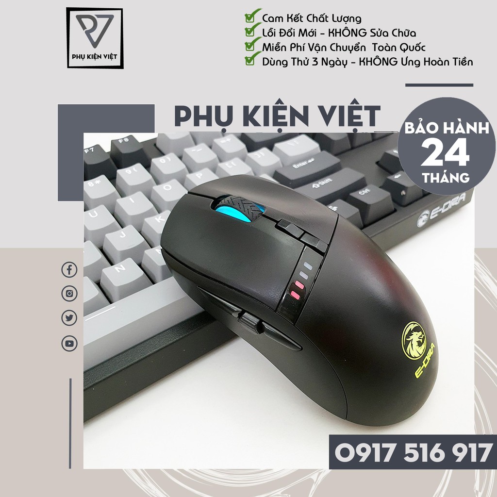 [Hàng Chính Hãng] Chuột Gaming không dây E-Dra EM620W, Chuột Game không dây E-Dra EM620W - Bảo Hành 24 tháng