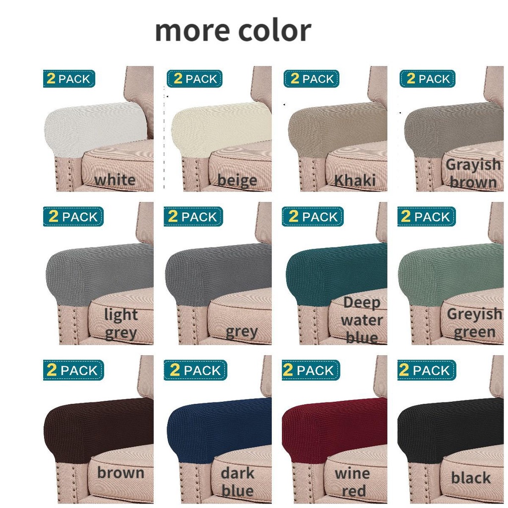 Bộ 2 vỏ bọc tay vịn ghế sofa co giãn tiện dụng trang trí nhà cửa