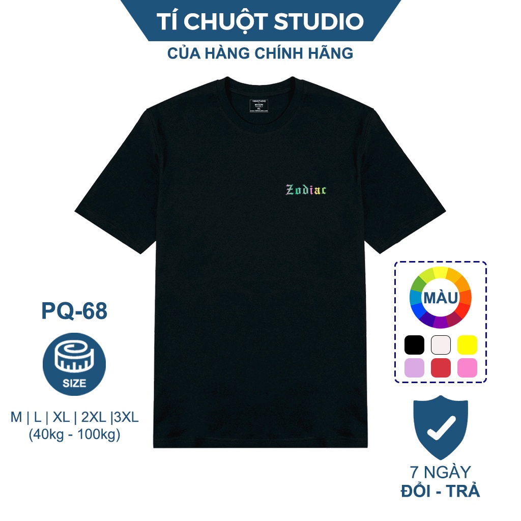 Áo thun phản quang ZODIAC, áo phông nam nữ form rộng tay lỡ oversize - Tí Chuột Studio