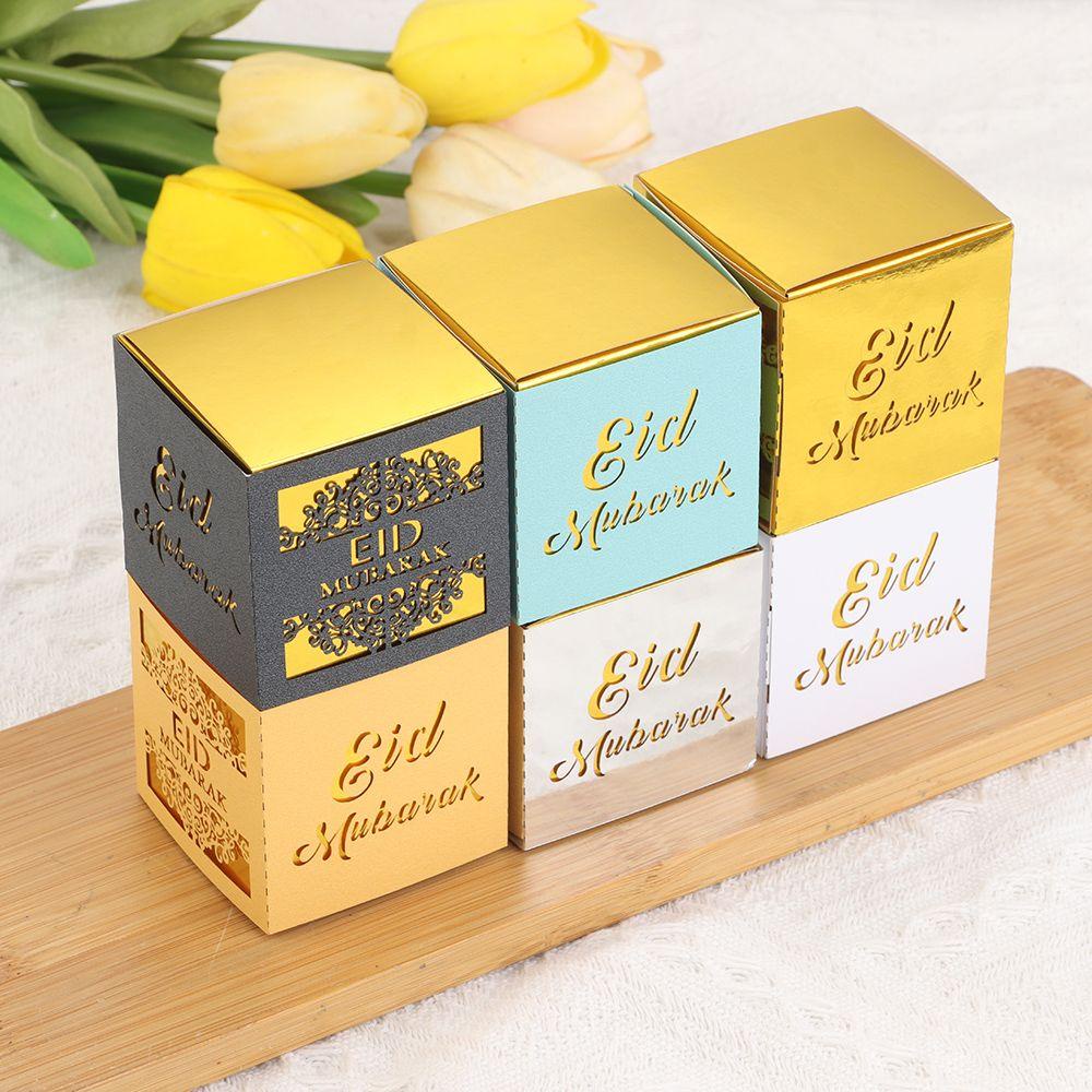 5 / 10 Hộp Quà Giấy LAKAMIER Eid Mubarak Chúc Mừng Al-Fitr Ramadan Kareem