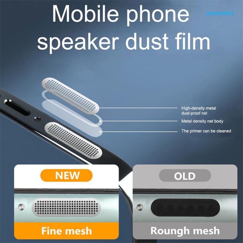 8 Miếng dán kim loại dạng lưới chống bụi đa năng cho loa iPhone 13 12 11Pro