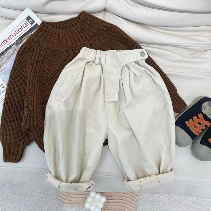 [Babycat] Hàng Có Sẵn Quần Dài Phong Cách Mới Mùa Thu Hàn Quốc Nhật Bản Cho Bé Trai Bé Gái Phong Cách Mới 2022
