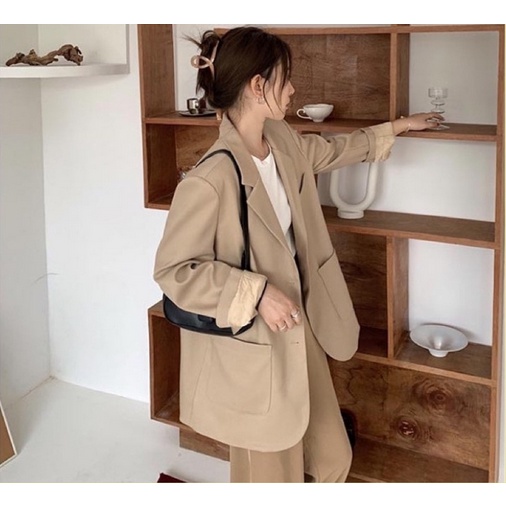 Áo blazer nữ, áo khoác nữ 1 lớp trơn FreeSize < 58kg - vest nữ phong cách Hàn Quốc gọn nhẹ thanh lịch | BigBuy360 - bigbuy360.vn