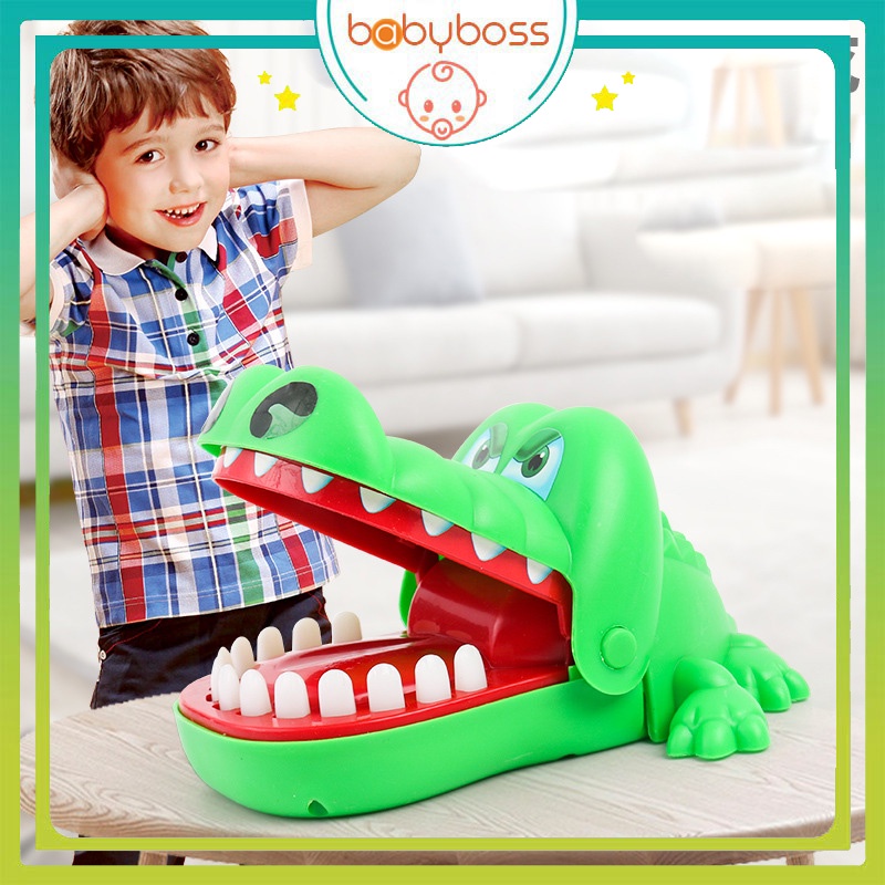 Đồ chơi khám răng cá sấu, cá sấu cắn tay cho bé loại lớn 13 răng - Babyboss Toys