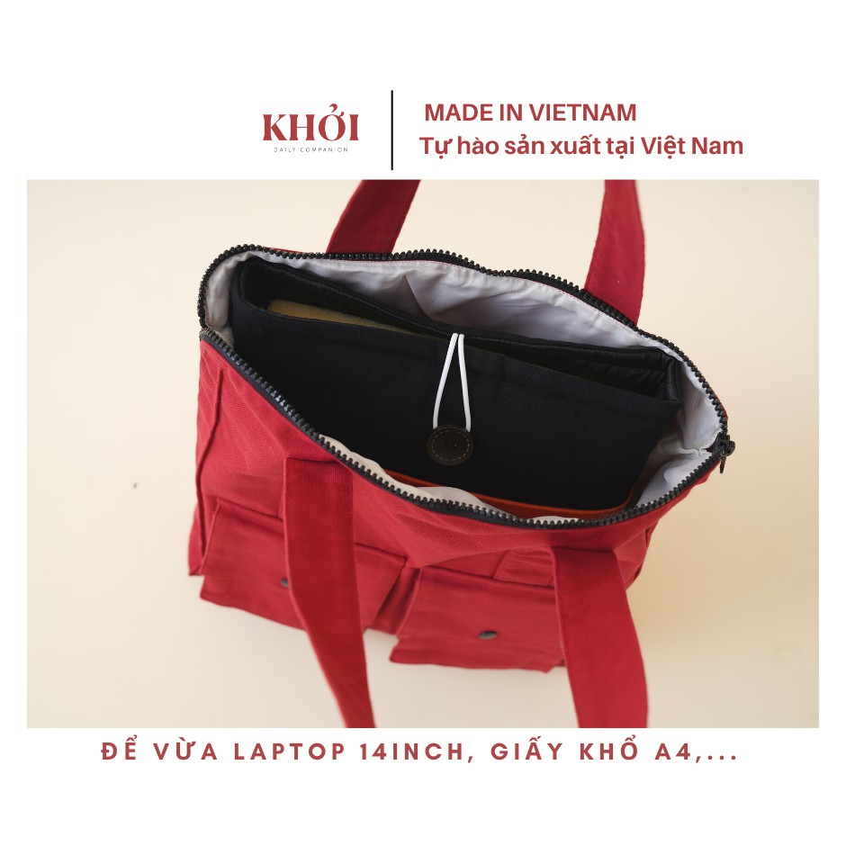 Combo Túi Vải JOYFUL TOTE và Túi Đeo Chéo PHONE BAG 2022 Canvas Đẹp, Tiện Ích Dùng Hàng Ngày, Đi Làm, Đi Học