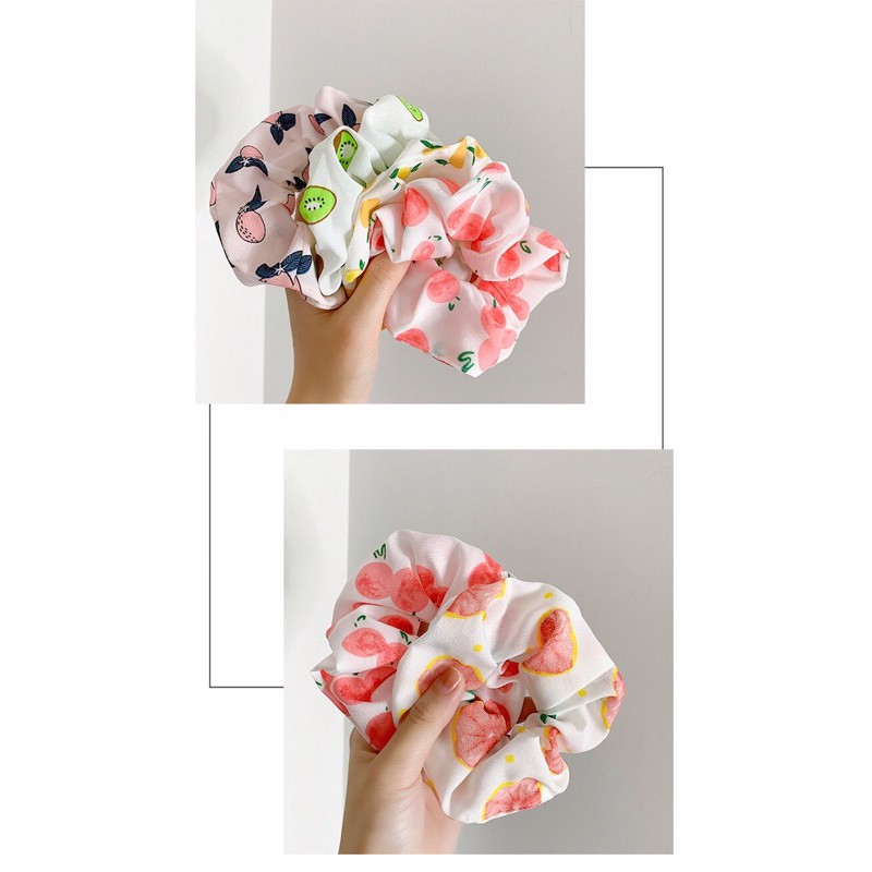 [DEAL HOT] Dây cột tóc vải Scrunchies fruit new trend