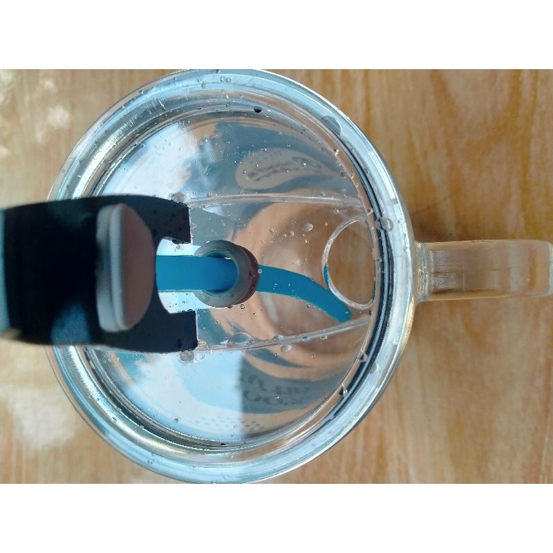 Cốc thủy tinh 500ml có tay cầm, có nắp, có ống hút