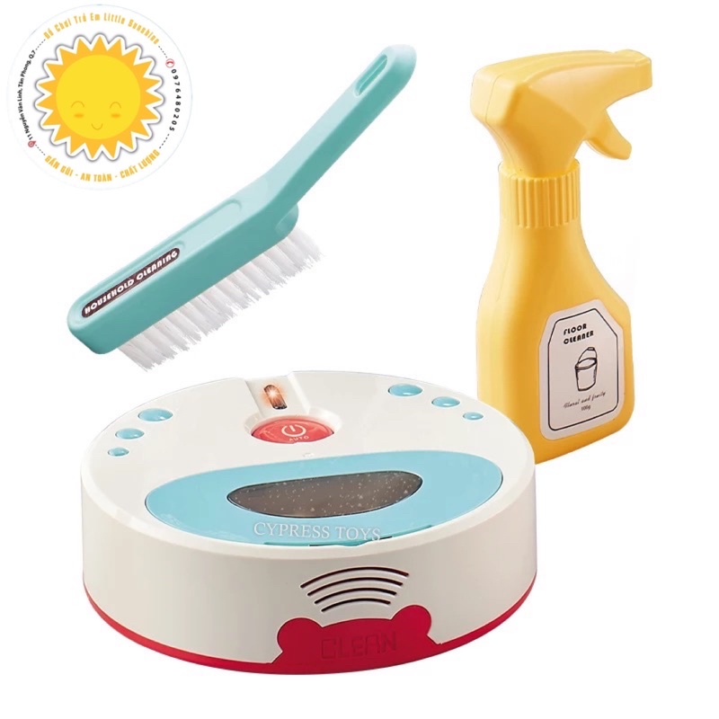 Đồ chơi dọn dẹp vệ sinh cho bé - máy hút bụi đa năng - rô bốt lau nhà dùng pin mẫu mới 2023