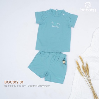 Bộ quần áo cài sau cộc tay Buganik Baby Pooh BU