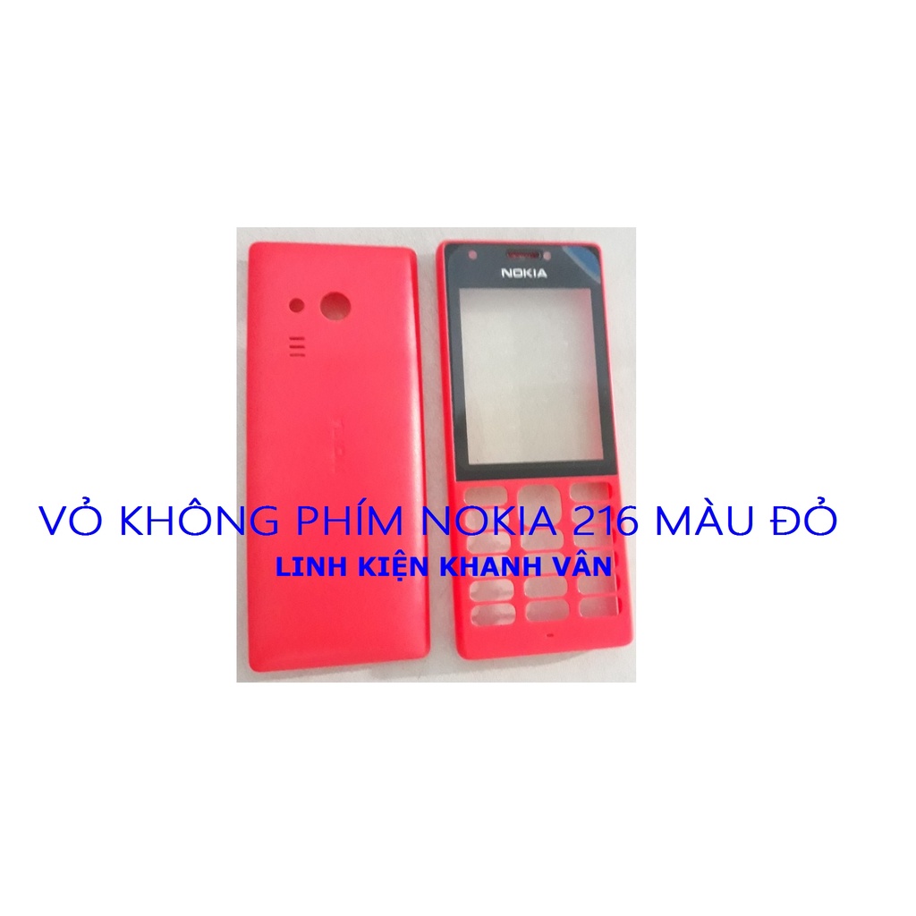 VỎ KHÔNG PHÍM NOKIA 216 MÀU ĐỎ