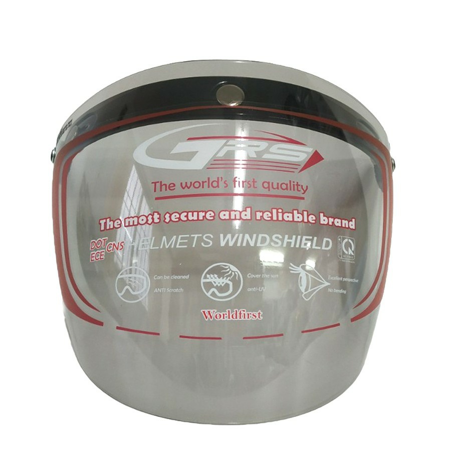 Kính gắn nón bảo hiểm 3/4 và 1/2 3 khuy GRS