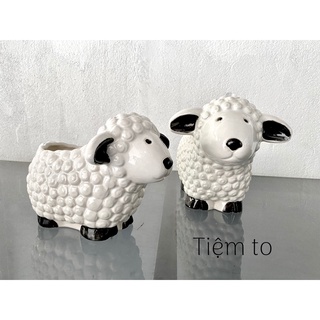 Chậu cừu men trồng sen đá , xương rồng , cây cảnh mini