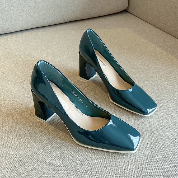 Giày Cao Gót Nữ Đế Dày Mũi Vuông Màu Sáng Trẻ Trung | BigBuy360 - bigbuy360.vn