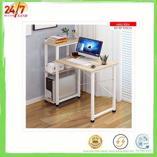 Bàn làm việc liền kệ sách,bàn học sinh kèm giá sách thông minh