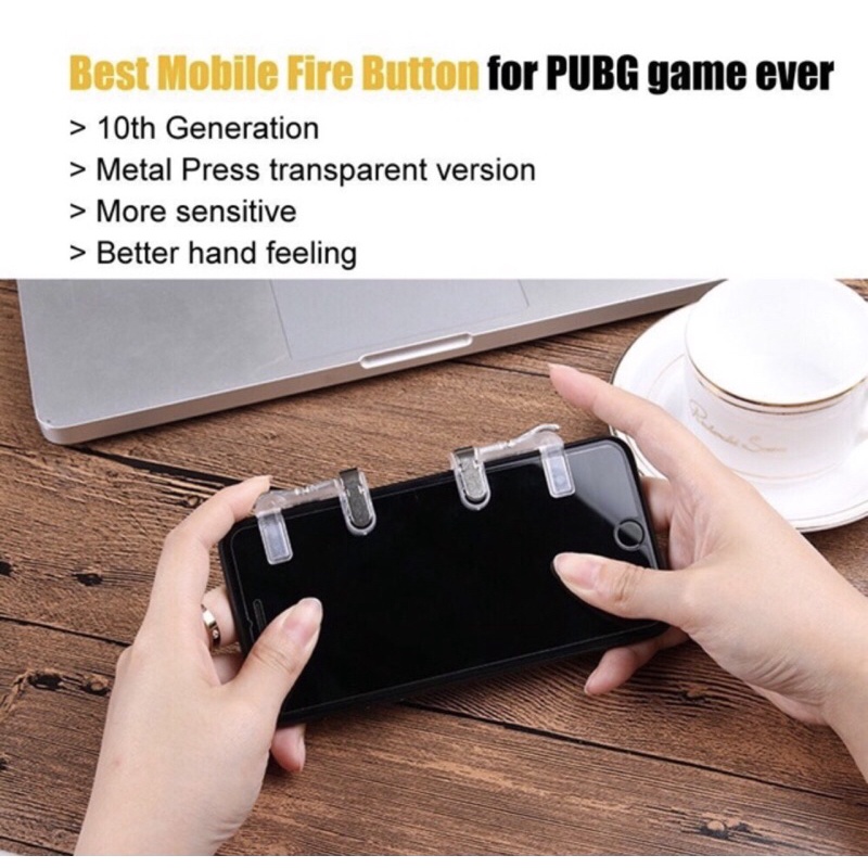 Bộ 2 Nút Bấm Cơ K01 Hỗ Trợ Chơi Game PUBG Mobile, Free Fire