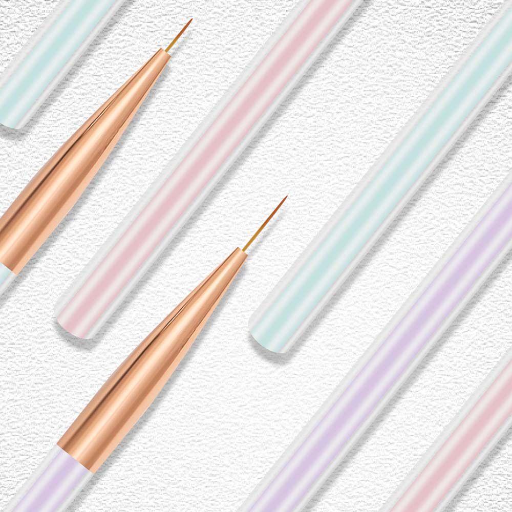 Bộ 3 Cọ Vẽ Trang Trí Móng Tay Đầu Oval Siêu Mỏng