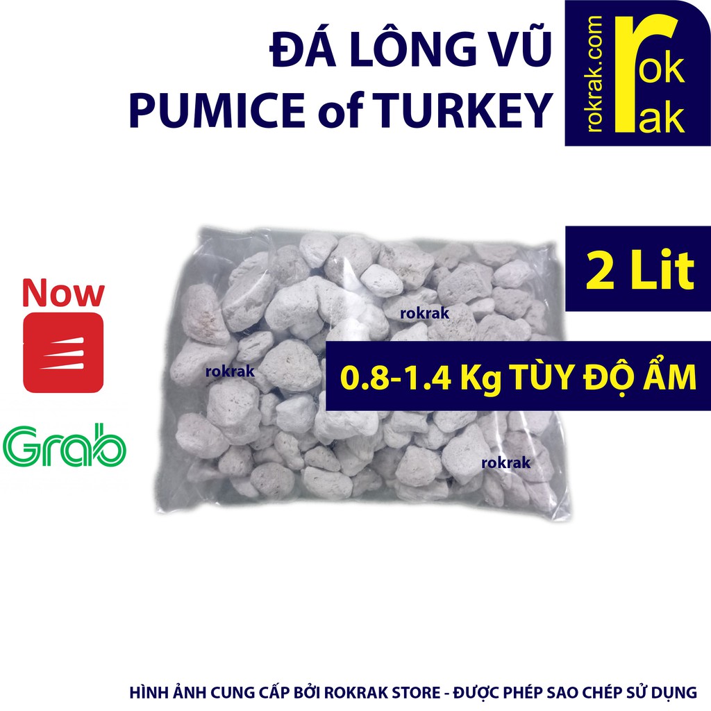 Nham Thạch Trắng Pumice Turkey 1KG hoặc 2Lit size 2-4cm | Đá lông vũ thổ Lọc hồ cá