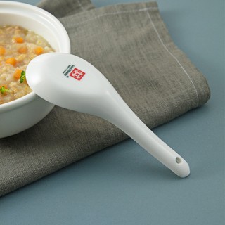 Thìa sứ trắng cao cấp cán ngắn