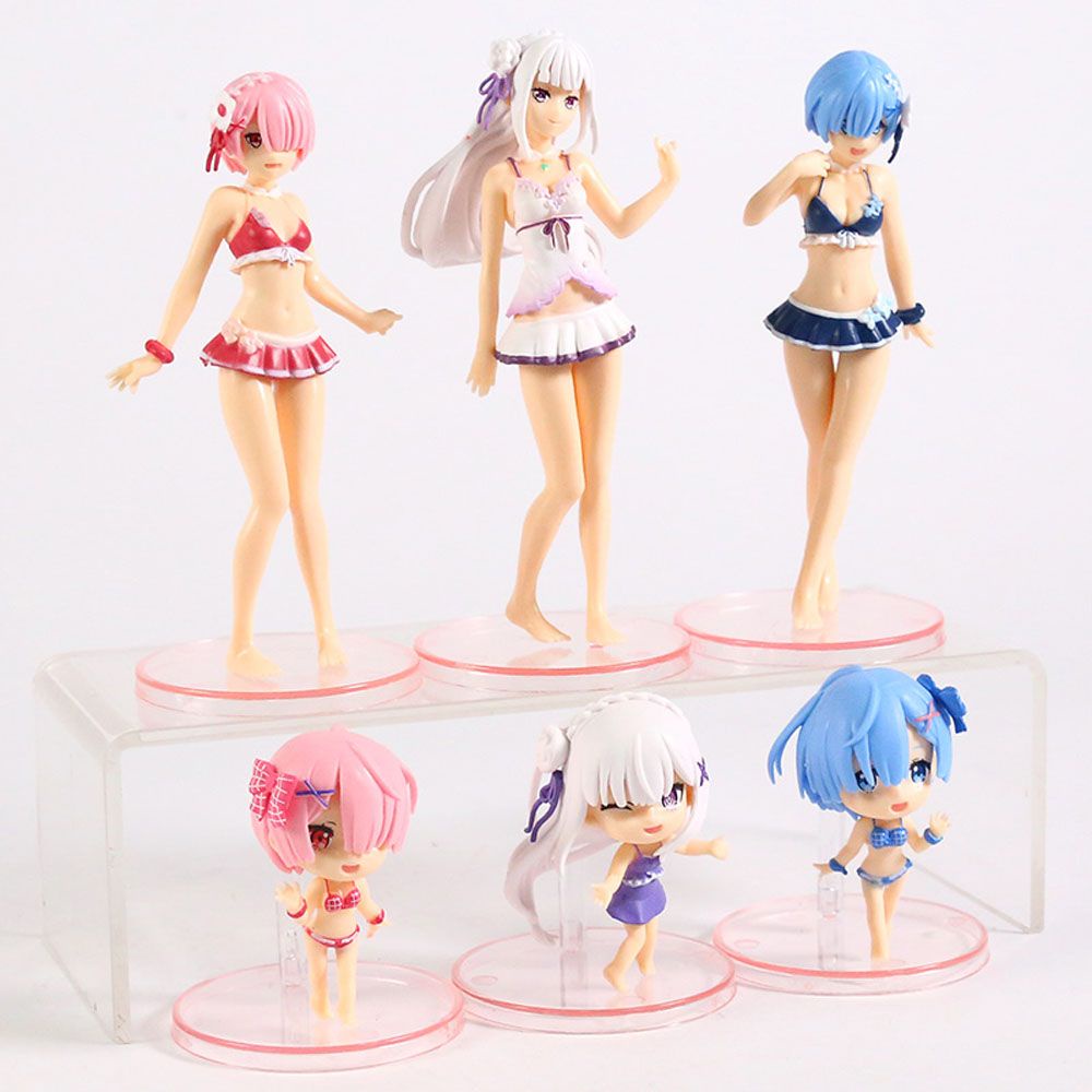 Bộ 6 mô hình nhân vật trong anime Re: Zero bằng PVC