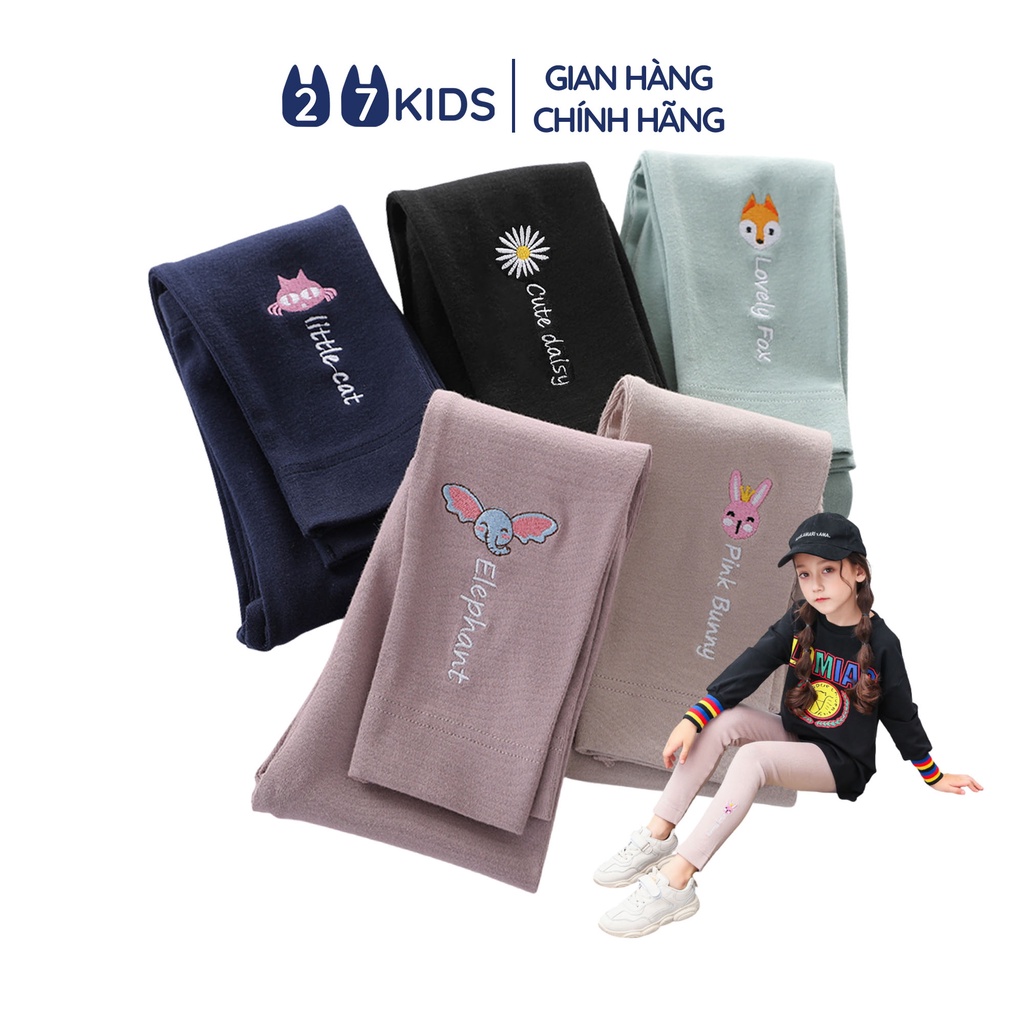 Quần legging bé gái 27Kids Quần thu đông nữ cho trẻ từ 2-6 tuổi GLPL1